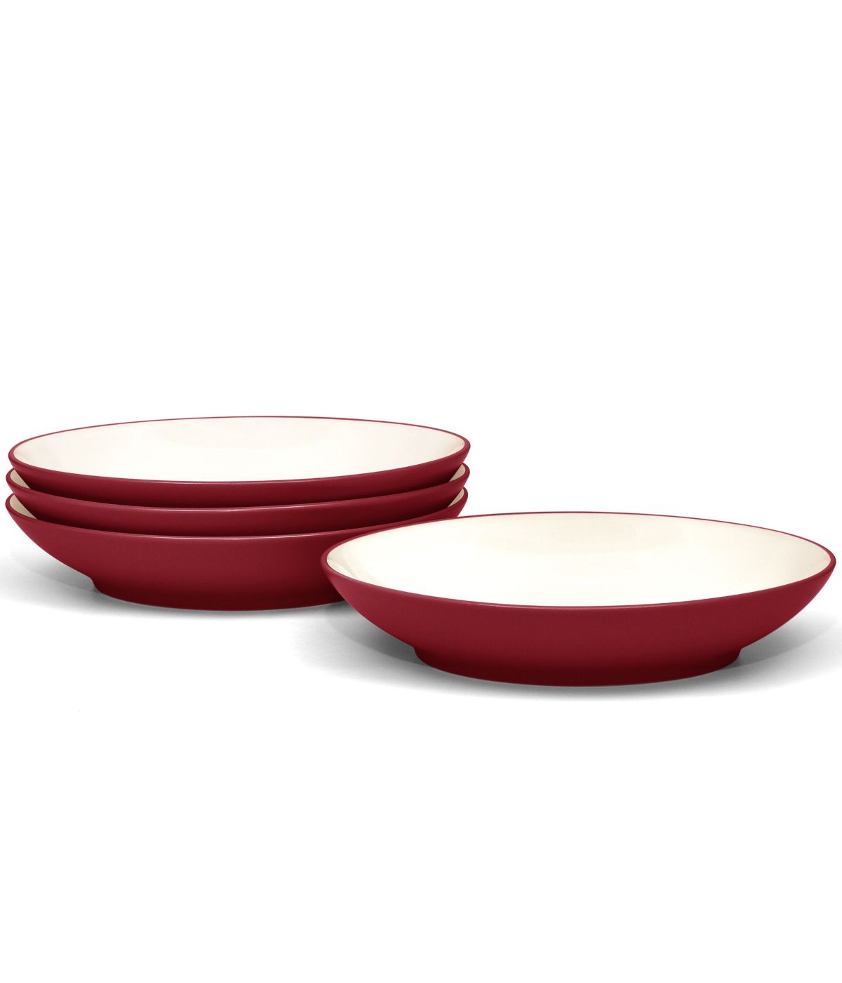  Noritake Colorwave Set of 4 Coupe Pasta Bowls - Raspberry - Bonton