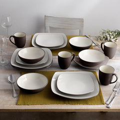 Colorwave 16-Piece Square Dinnerware Set, Service for 4