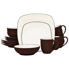 Colorwave 16-Piece Square Dinnerware Set, Service for 4