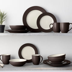 Colorwave 16-Piece Rim Dinnerware Set, Service for 4