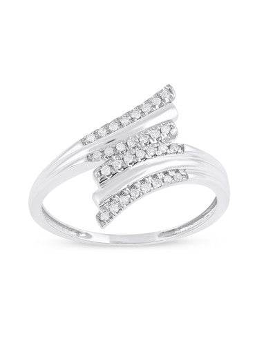  May & June 1/10ct TDW Diamond Fashion Ring - White - Bonton