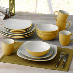 Colorwave 16-Piece Square Dinnerware Set, Service for 4