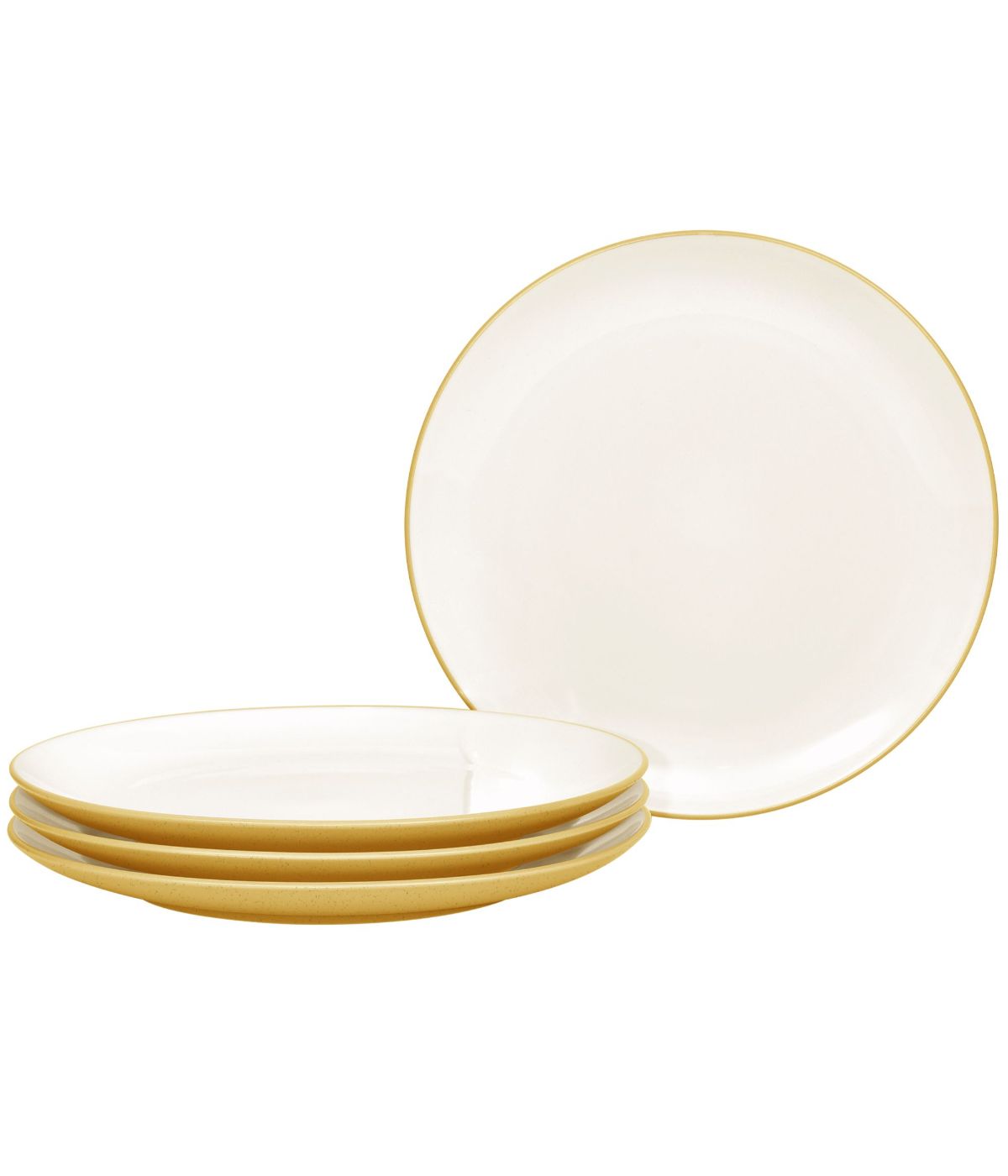  Noritake Colorwave Set of 4 Coupe Dinner Plates - Mustard - Bonton