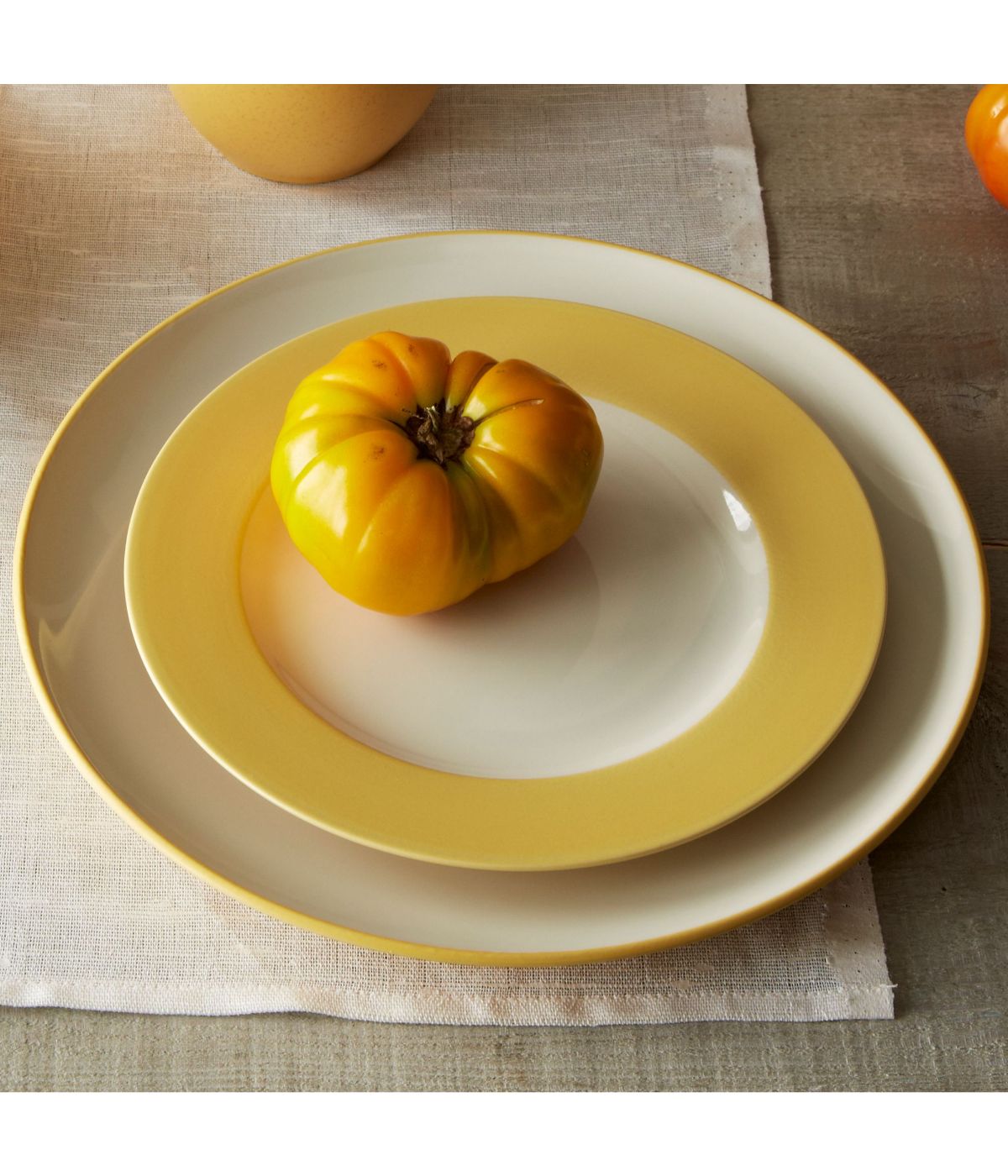  Noritake Colorwave Set of 4 Coupe Dinner Plates - Mustard - Bonton