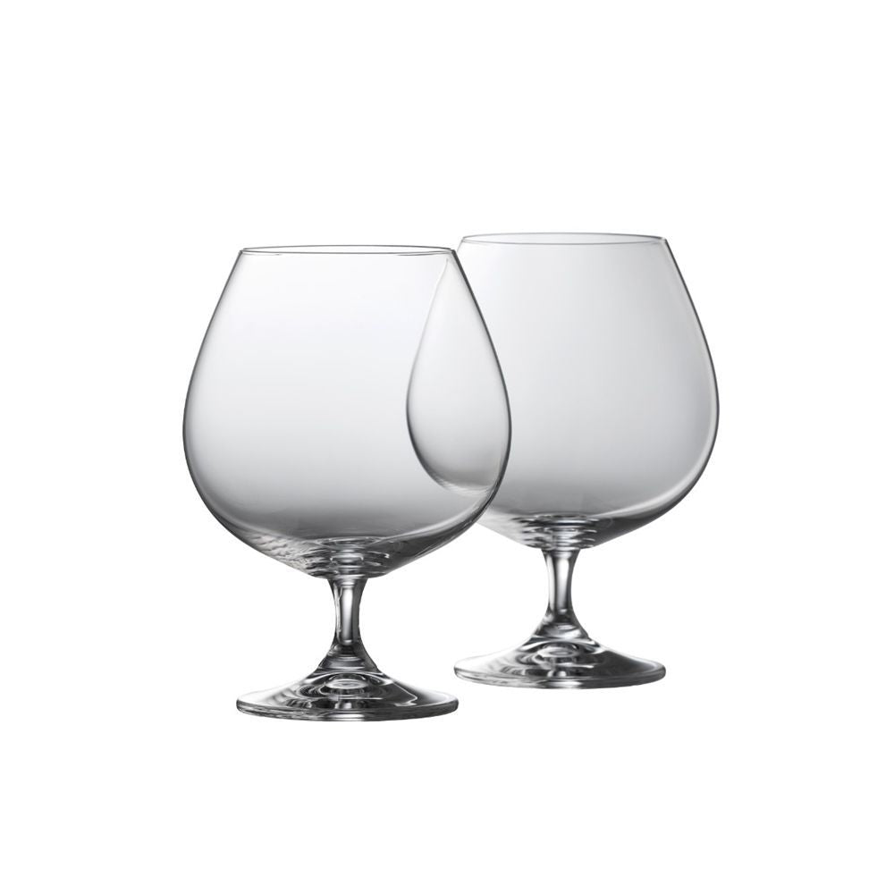  Galway Crystal Elegance Brandy Balloon Glasses Set of 2 - Clear - Bonton