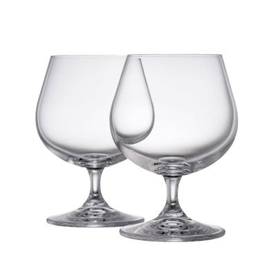  Galway Crystal Elegance Brandy/Cream Liqueur Glasses Set of 2 - Clear - Bonton