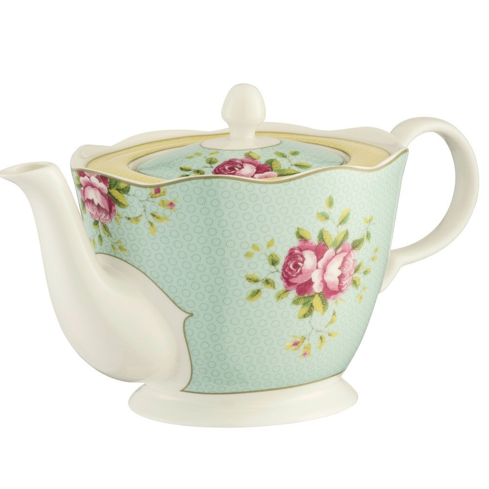  Aynsley China Archive Rose China Teapot - Multi - Bonton