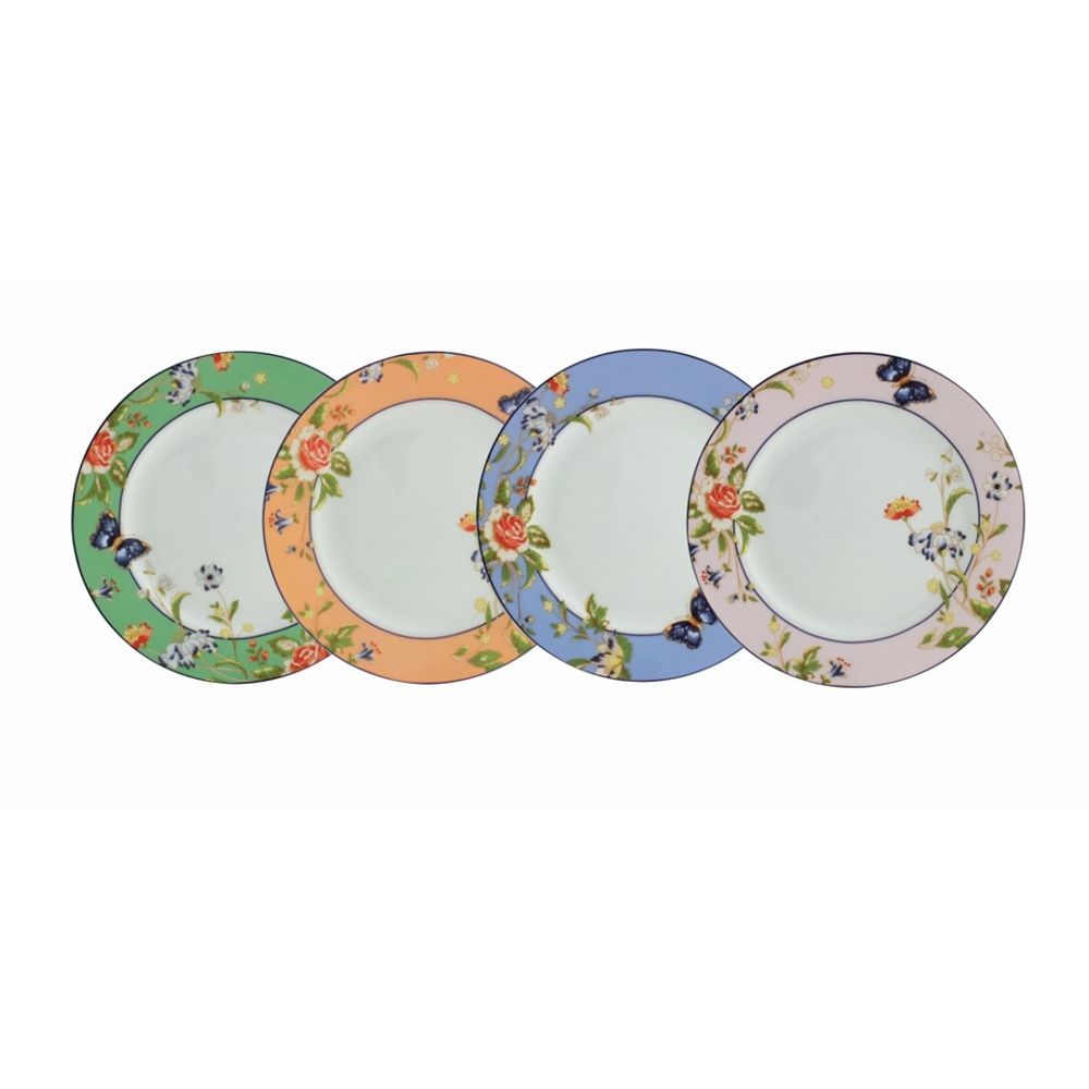  Aynsley China Cottage Garden Plates Set of 4 - Multi - Bonton