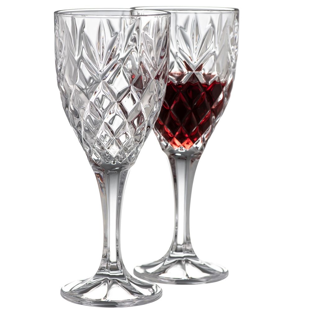  Galway Crystal Renmore Goblet Glasses Set of 2 - Clear - Bonton