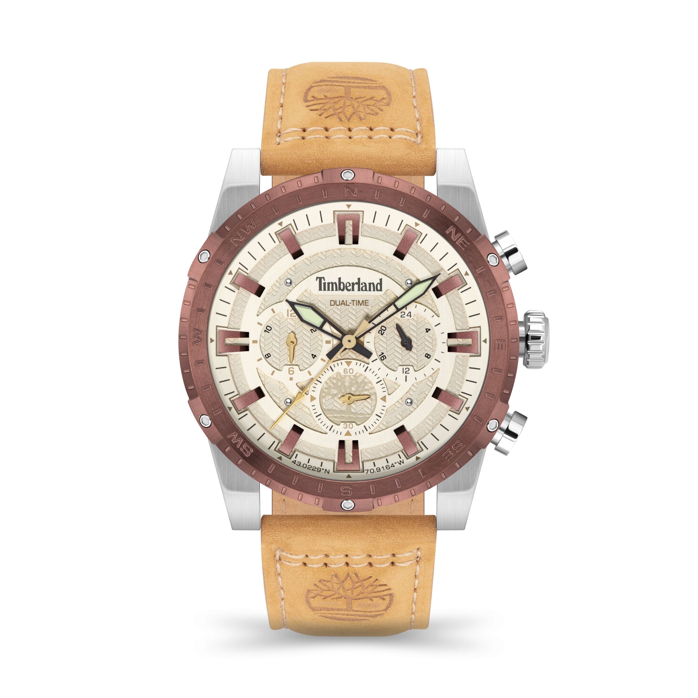  Timberland Fitzwilliam Men's Watch - Silver / Wheat - Bonton