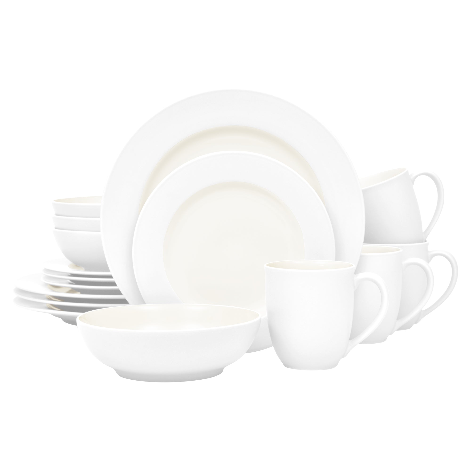  Noritake Colorwave 16-Piece Rim Dinnerware Set, Service for 4 - White - Bonton