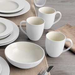 Colorwave 16-Piece Rim Dinnerware Set, Service for 4