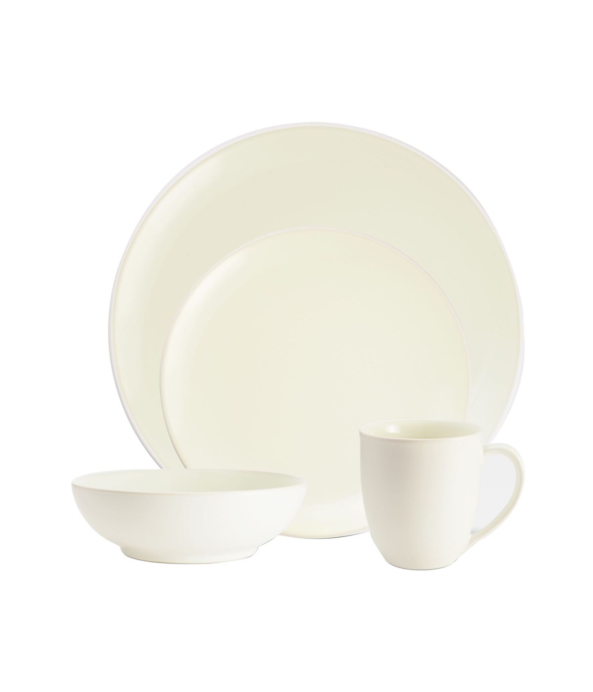  Noritake Colorwave 4 Piece Coupe Place Setting - White - Bonton