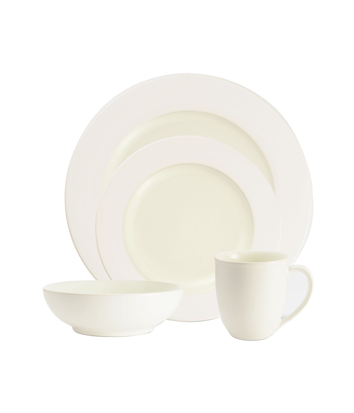  Noritake Colorwave 4 Piece Rim Place Setting - White - Bonton