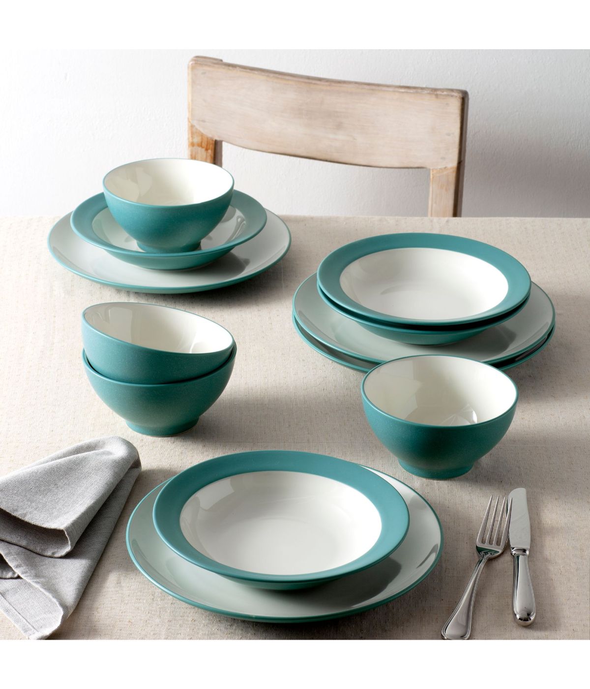  Noritake Colorwave 12 Piece Coupe Set, Service for 4 - Turquoise - Bonton