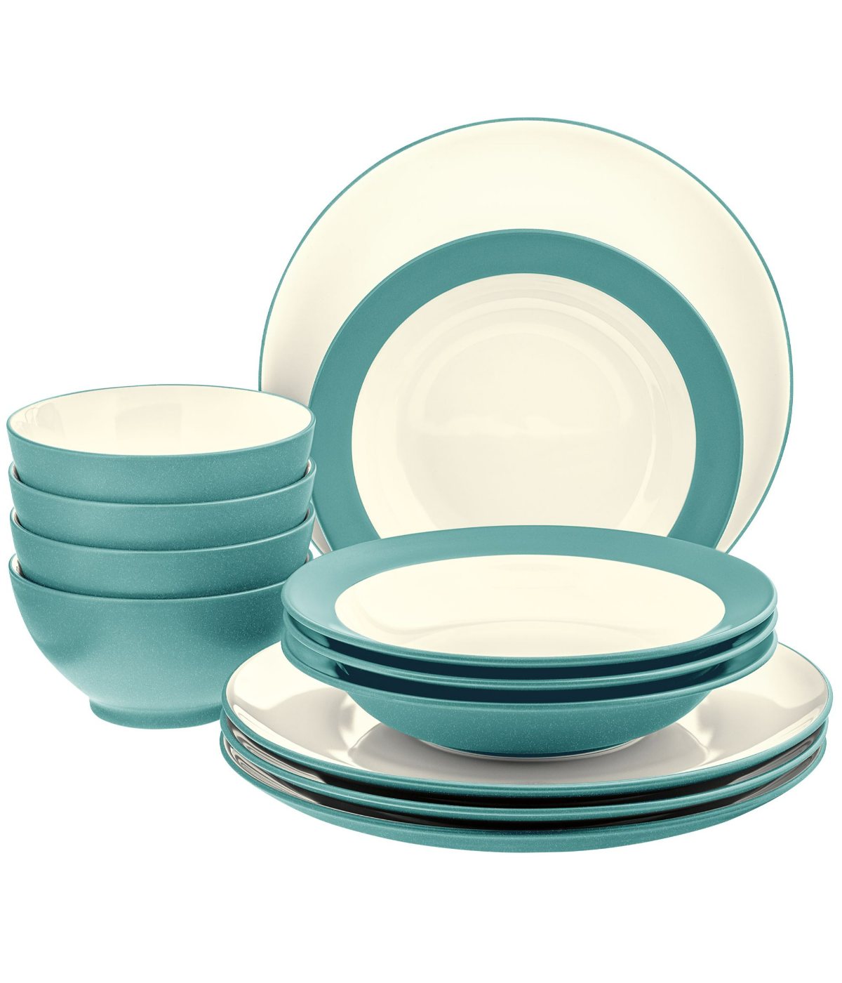  Noritake Colorwave 12 Piece Coupe Set, Service for 4 - Turquoise - Bonton