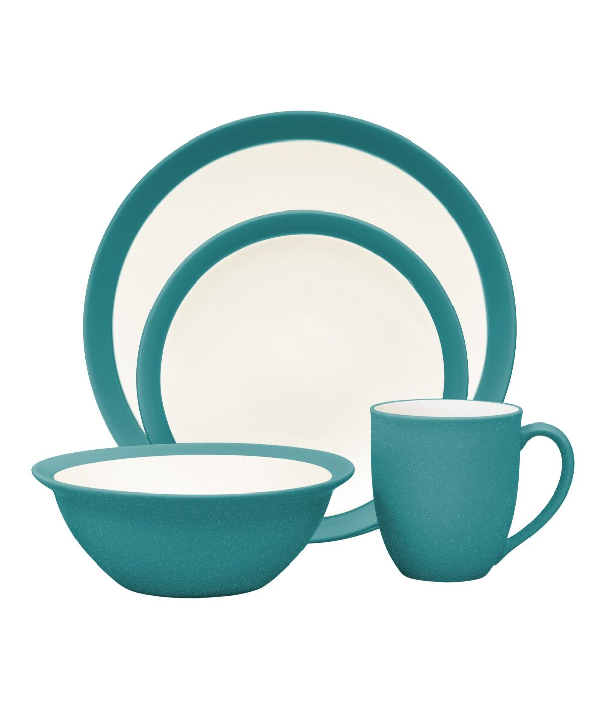  Noritake Colorwave Curve 4 Piece Curve Place Setting - Turquoise - Bonton