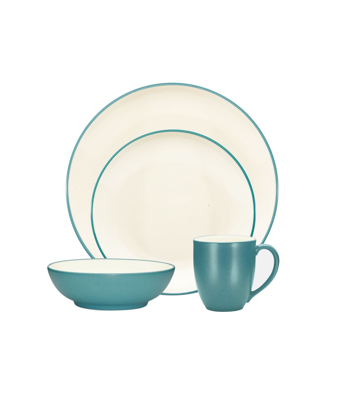  Noritake Colorwave 4 Piece Coupe Place Setting - Turquoise - Bonton