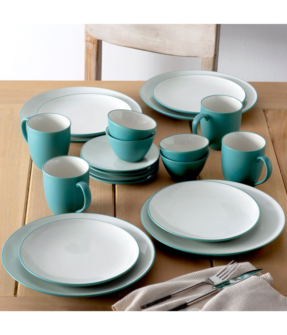  Noritake Colorwave 20 Piece Dinnerware Set - Turquoise - Bonton