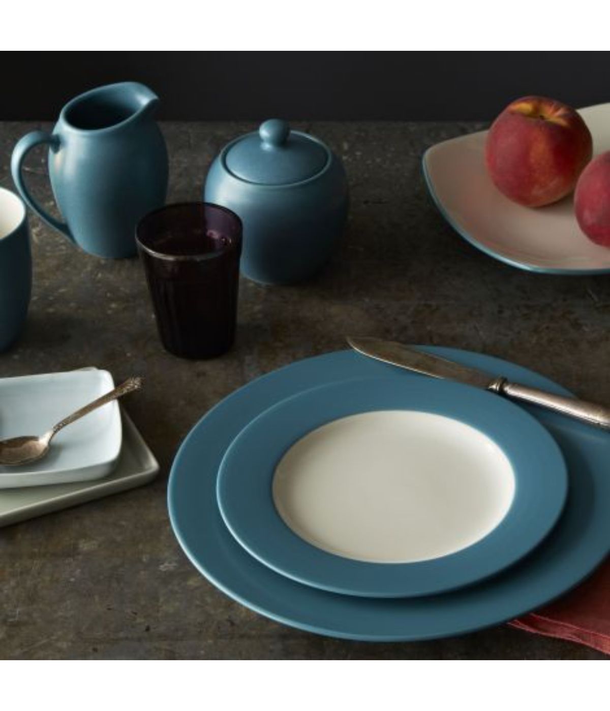  Noritake Colorwave Covered Butter - Turquoise - Bonton