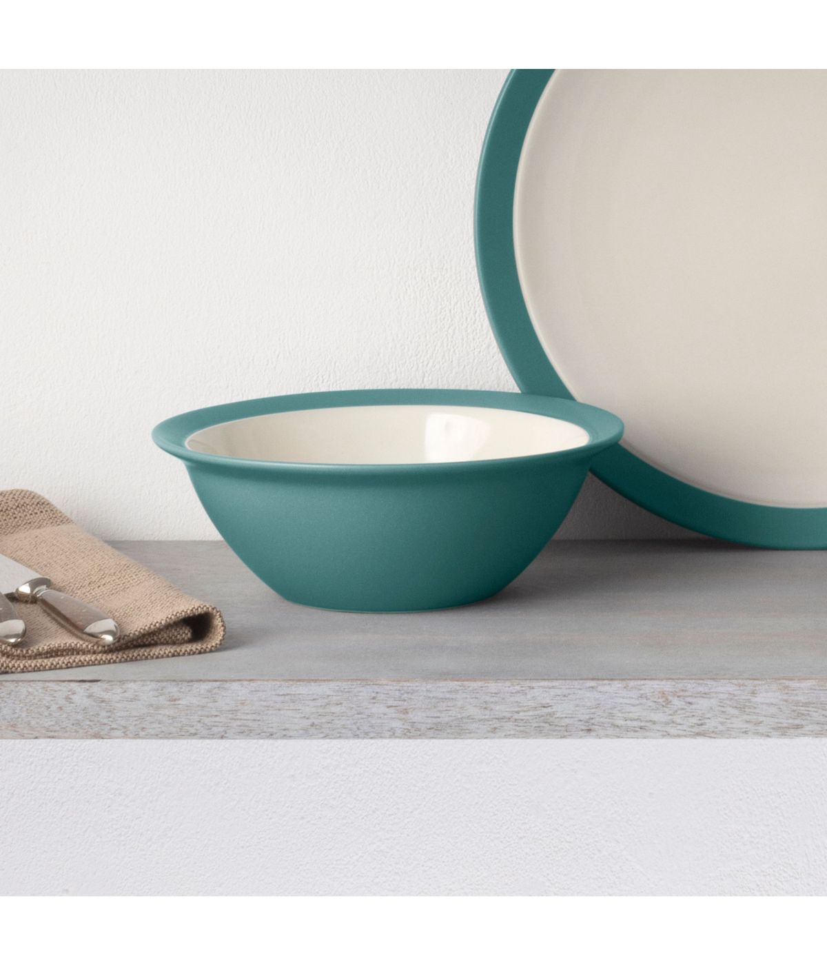  Noritake Colorwave Curve Set of 4 Soup/Cereal Bowls - Turquoise - Bonton