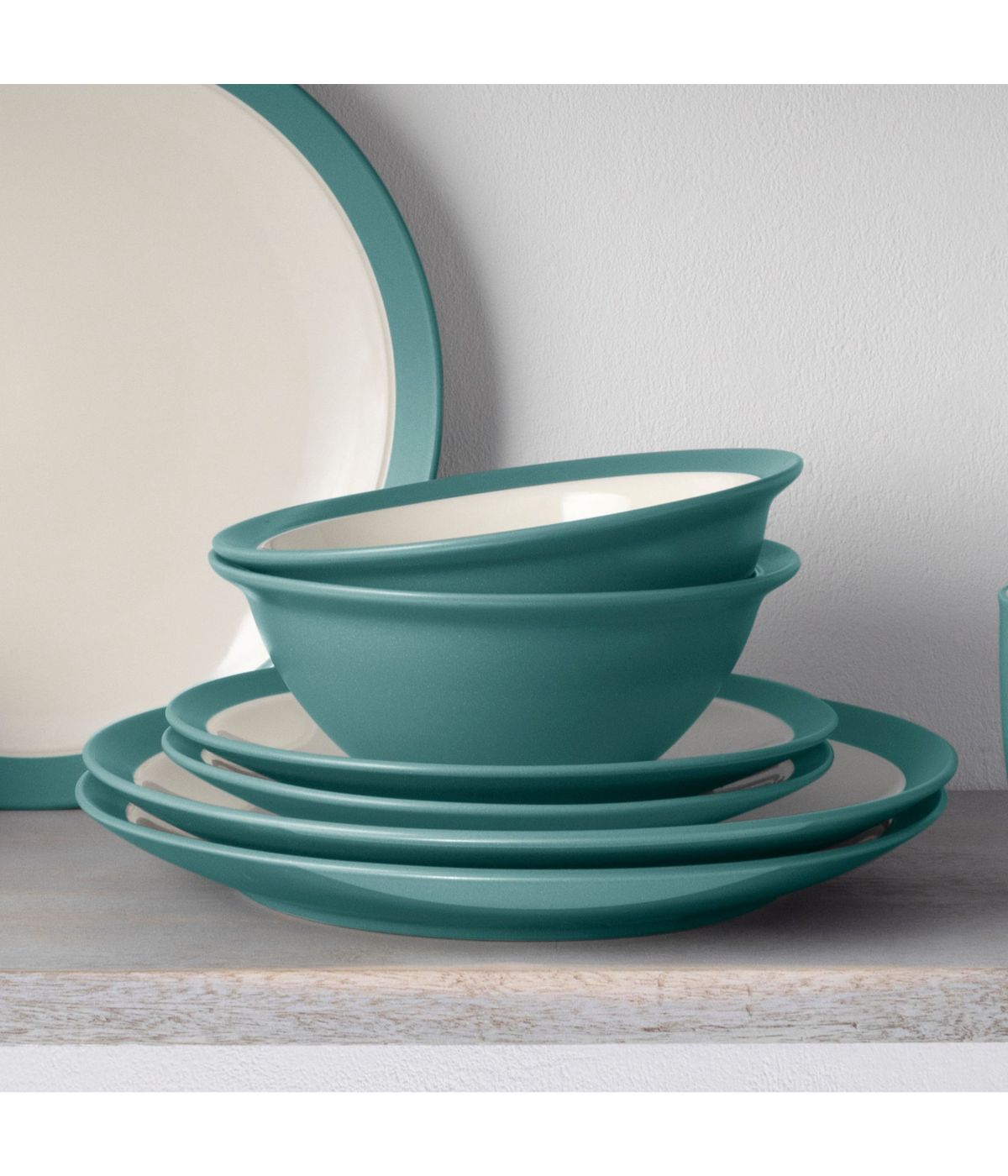  Noritake Colorwave Curve Set of 4 Soup/Cereal Bowls - Turquoise - Bonton