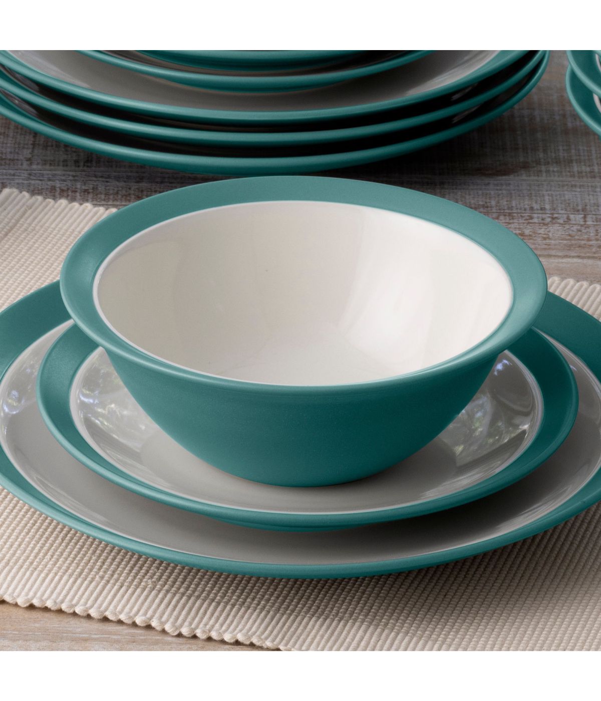  Noritake Colorwave Curve Set of 4 Soup/Cereal Bowls - Turquoise - Bonton