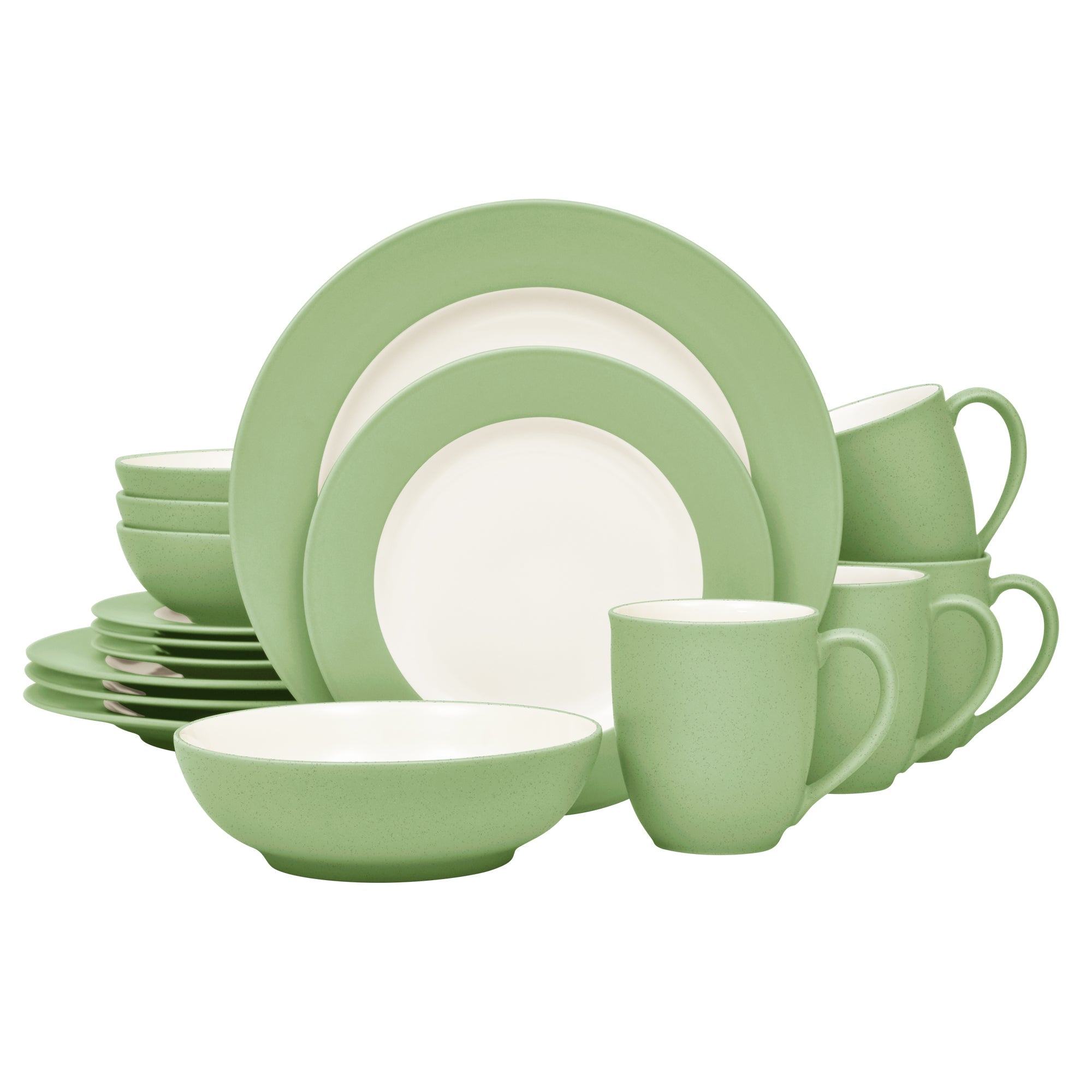  Noritake Colorwave 16-Piece Rim Dinnerware Set, Service for 4 - Apple - Bonton