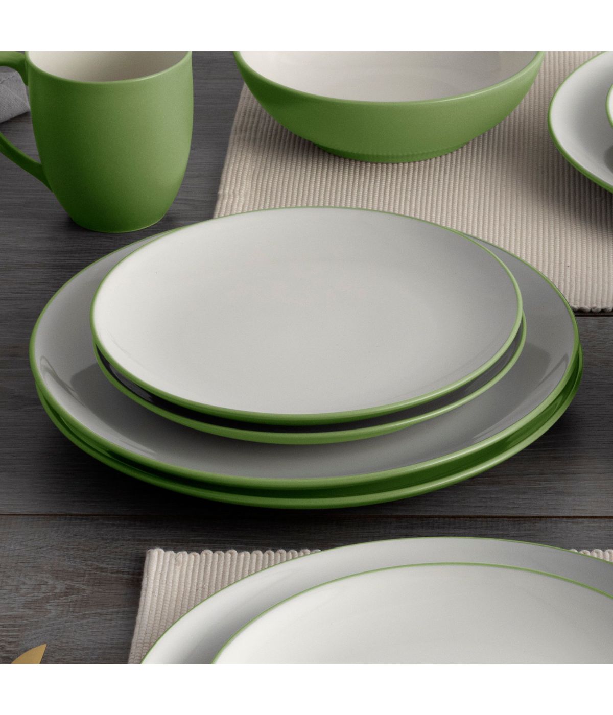  Noritake Colorwave Set of 4 Coupe Dinner Plates - Apple - Bonton