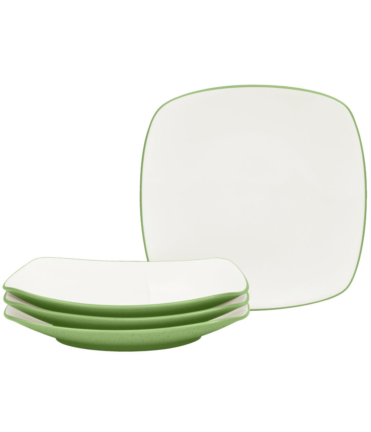  Noritake Colorwave Set of 4 Square Dinner Plates - Apple - Bonton