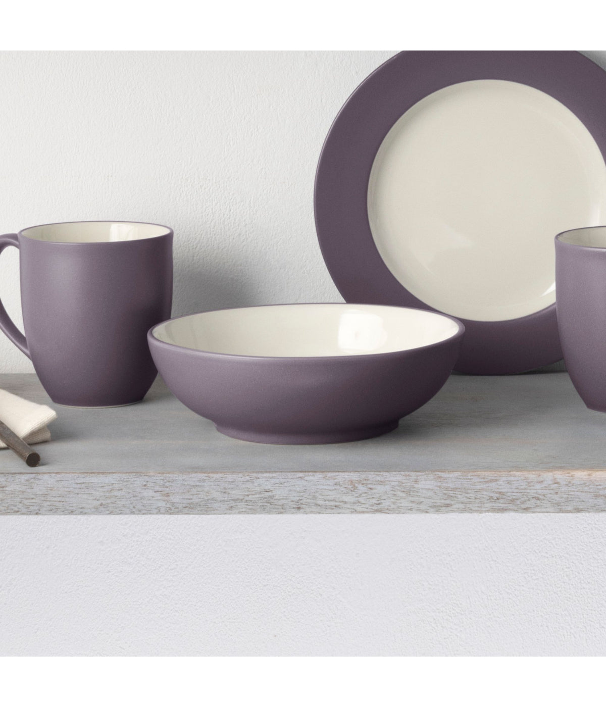  Noritake Colorwave 4 Piece Rim Place Setting - Plum - Bonton