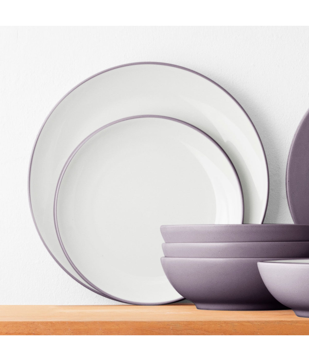  Noritake Colorwave Set of 4 Coupe Dinner Plates - Plum - Bonton