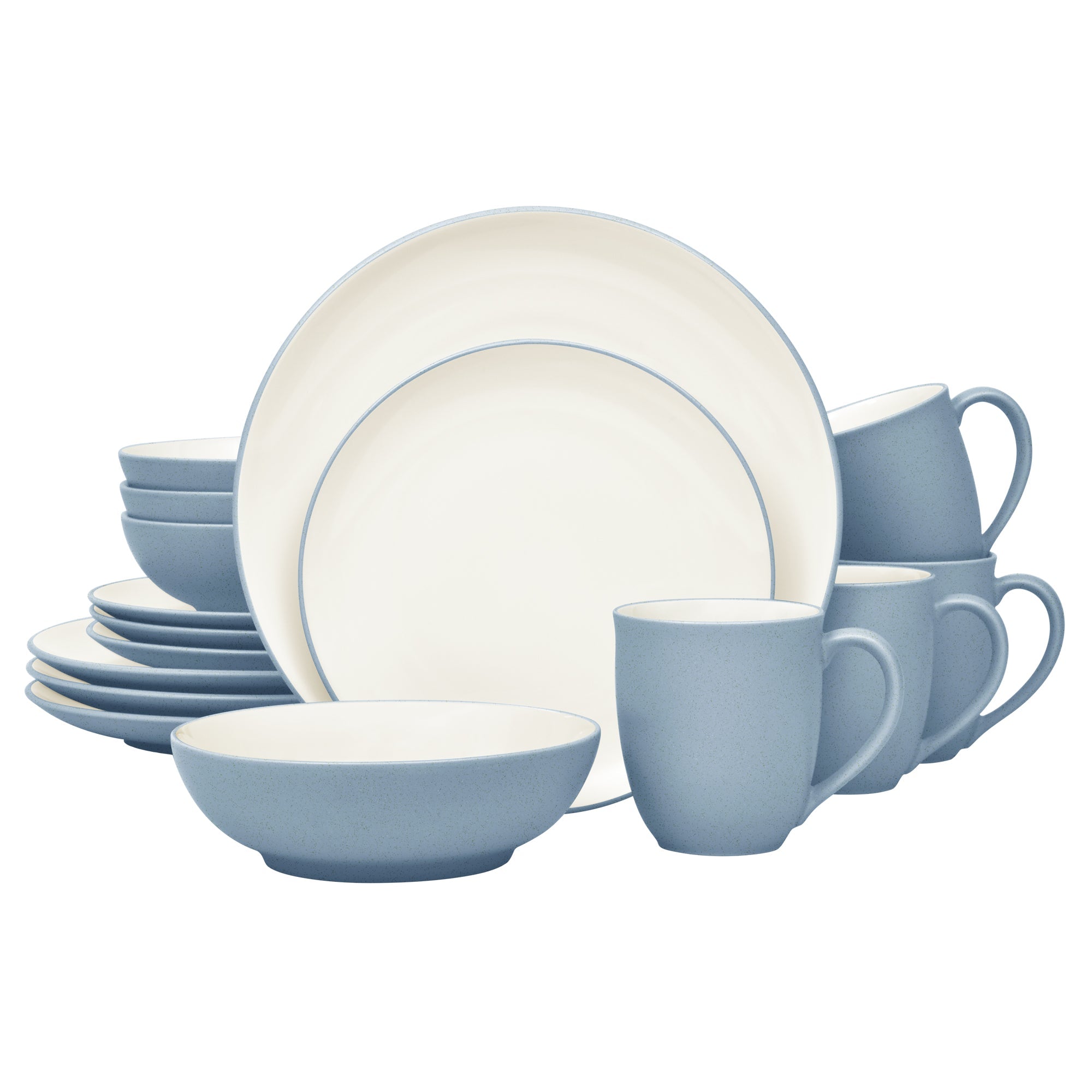  Noritake Colorwave 16-Piece Coupe Dinnerware Set, Service for 4 - Ice - Bonton