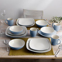 Colorwave 16-Piece Square Dinnerware Set, Service for 4