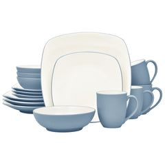 Colorwave 16-Piece Square Dinnerware Set, Service for 4