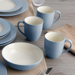 Colorwave 16-Piece Rim Dinnerware Set, Service for 4