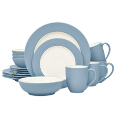 Colorwave 16-Piece Rim Dinnerware Set, Service for 4