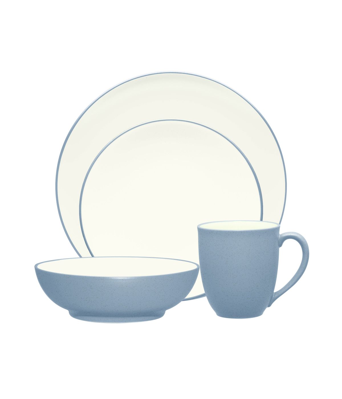  Noritake Colorwave 4 Piece Coupe Place Setting - Ice - Bonton