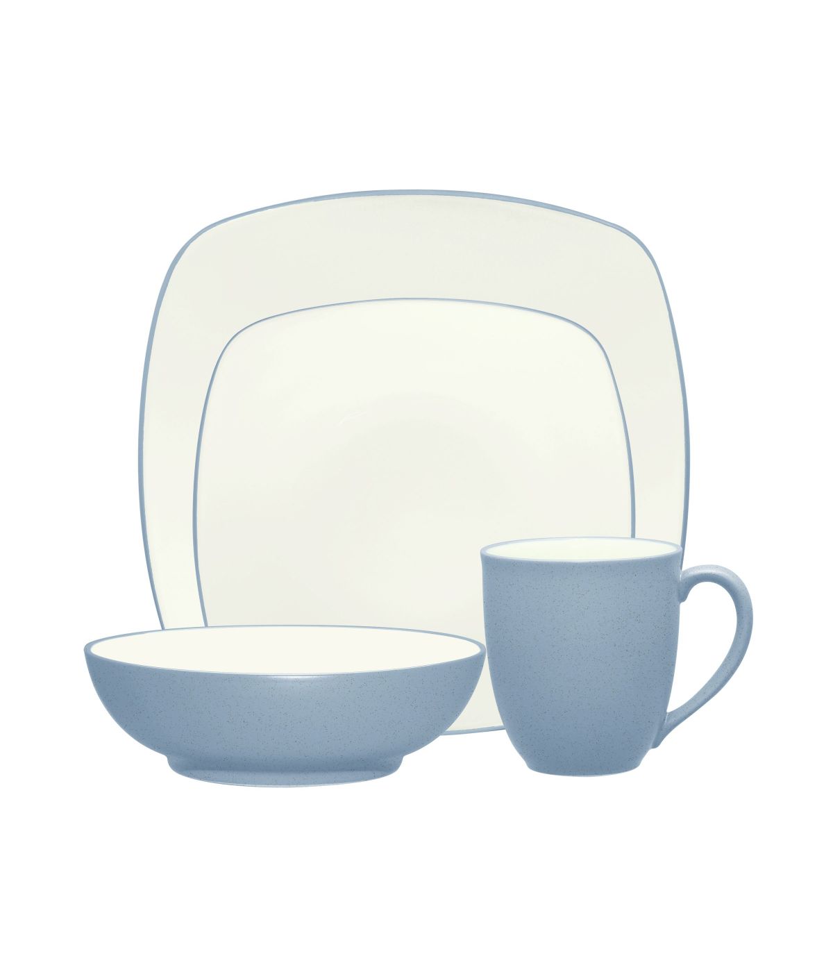  Noritake Colorwave 4 Piece Square Place Setting - Ice - Bonton