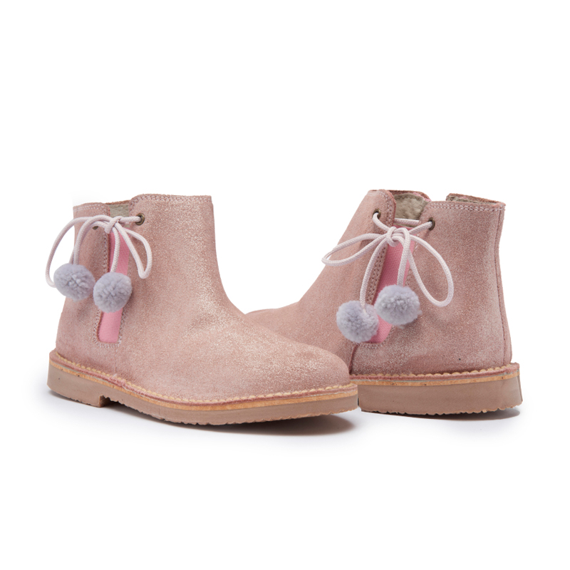  Childrenchic PomPom Chelsea Boots in Rose - Pink - Bonton