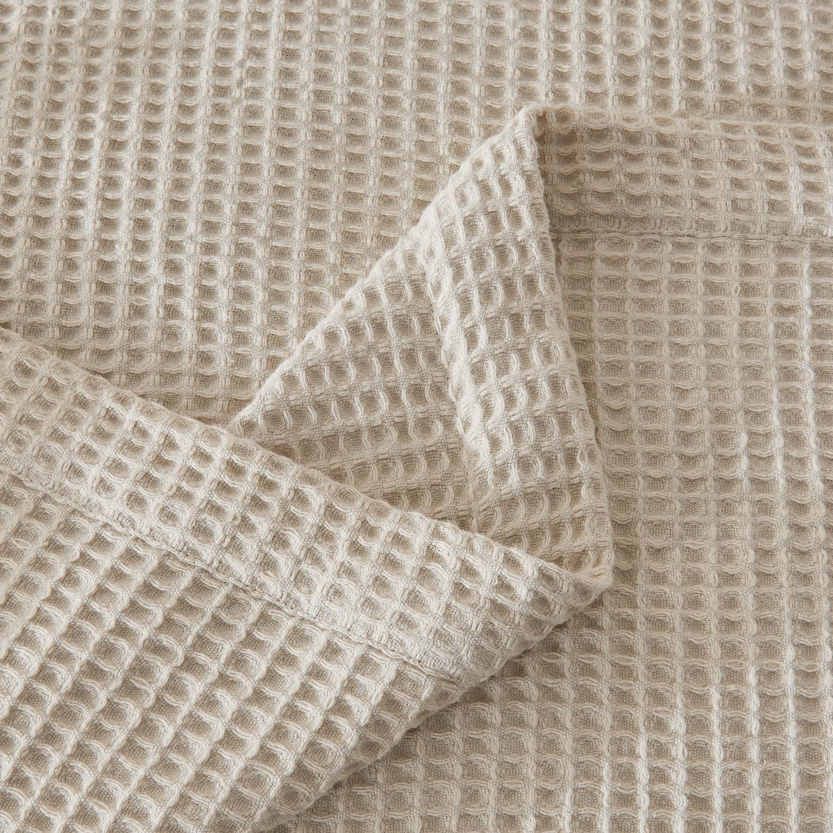 Patina Vie Maison Patina Vie Maison 100% Cotton All-Season Waffle Weave Knit Throw Blanket - Full / Queen - Bonton