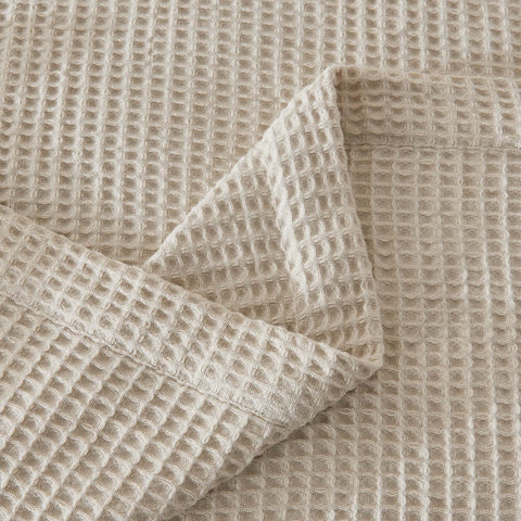 Patina Vie Maison 100% Cotton All-Season Waffle Weave Knit Throw Blanket