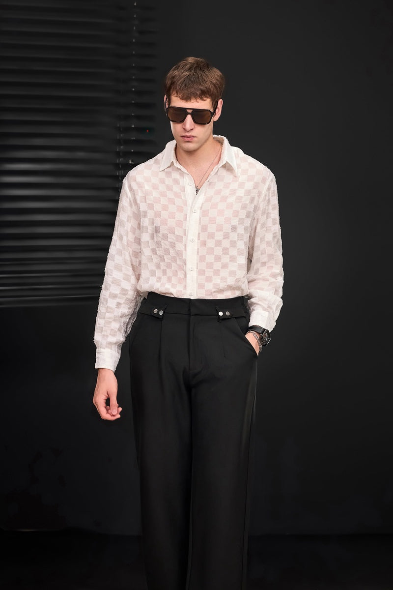  Barocco Kingsley Side-Tab Trousers BLACK - BLACK - Bonton