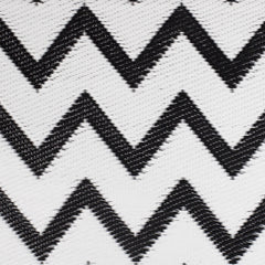 4' X 6' Black and White Chevron Rectangular Outdoor Area Rug