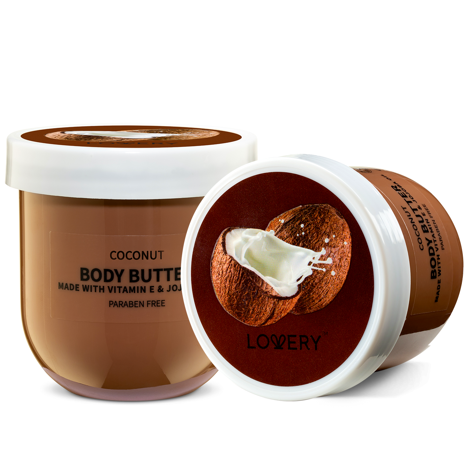  Lovery Coconut Body Butter - Ultra Hydrating Shea Butter Body Cream - Brown - Bonton