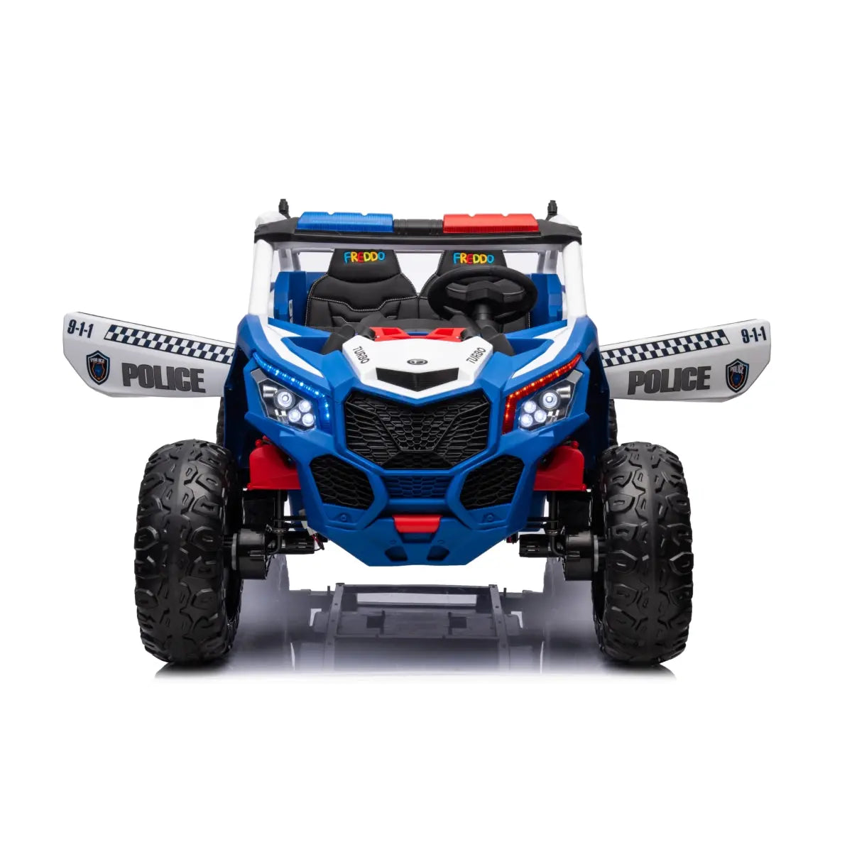  Freddo 24V Freddo Storm Police UTV 2 Seater - Blue - Bonton