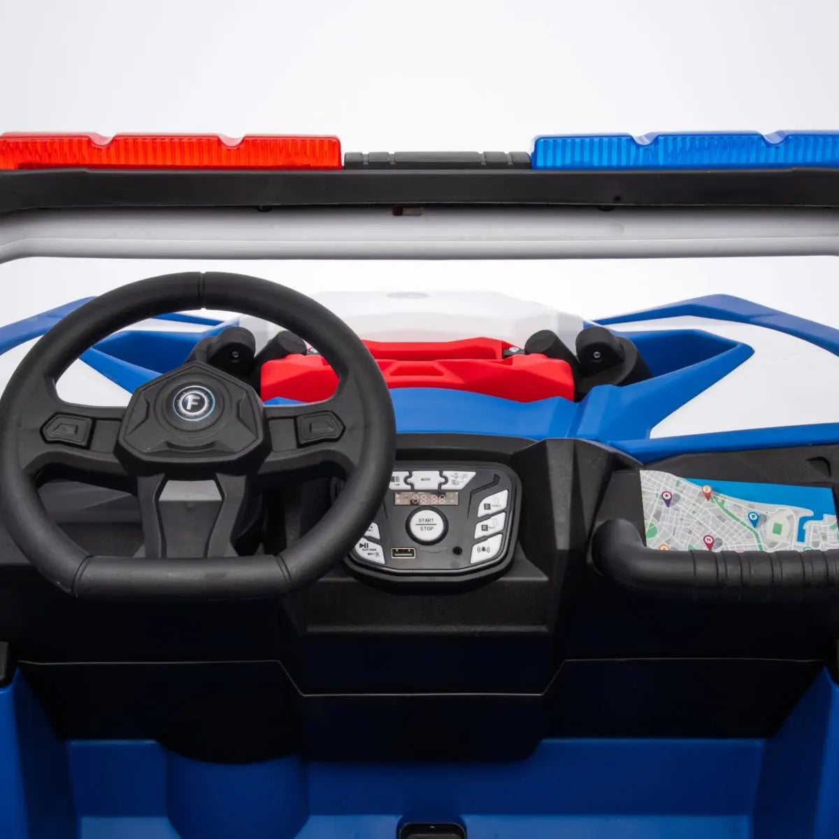  Freddo 24V Freddo Storm Police UTV 2 Seater - Blue - Bonton