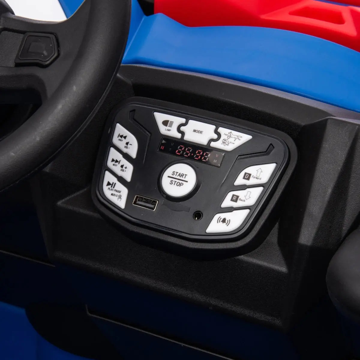  Freddo 24V Freddo Storm Police UTV 2 Seater - Blue - Bonton