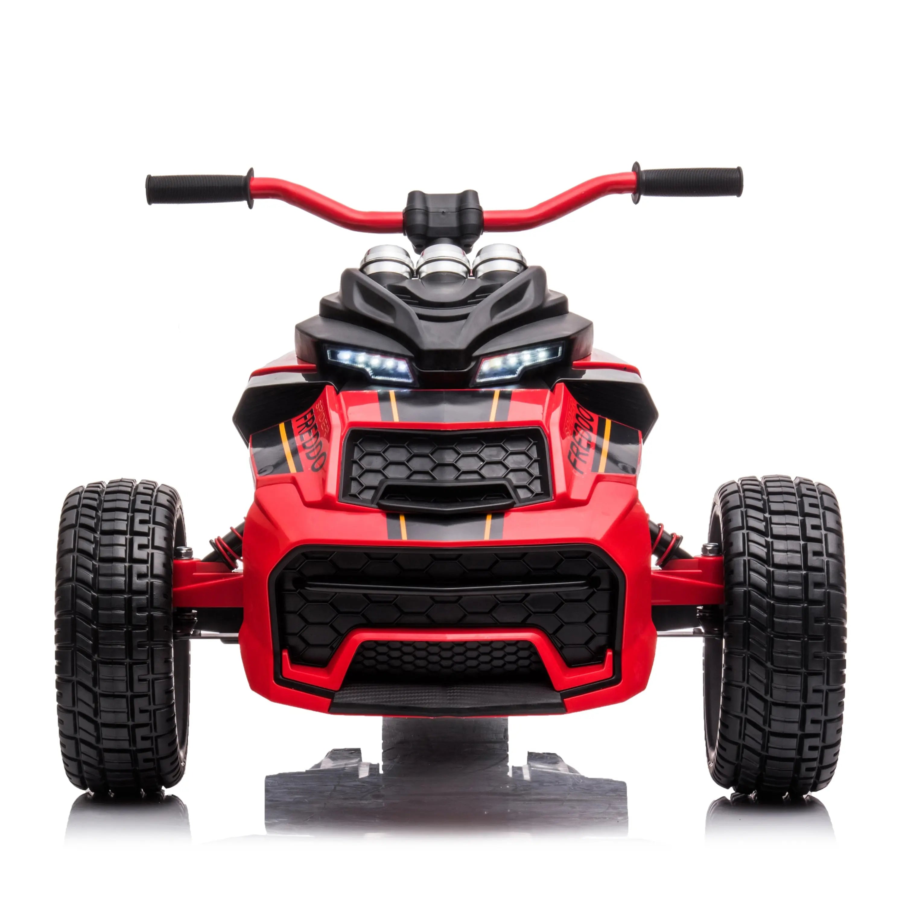  Freddo 24V Freddo Spider 2 Seater Ride-on 3 Wheel Motorcycle - Black - Bonton