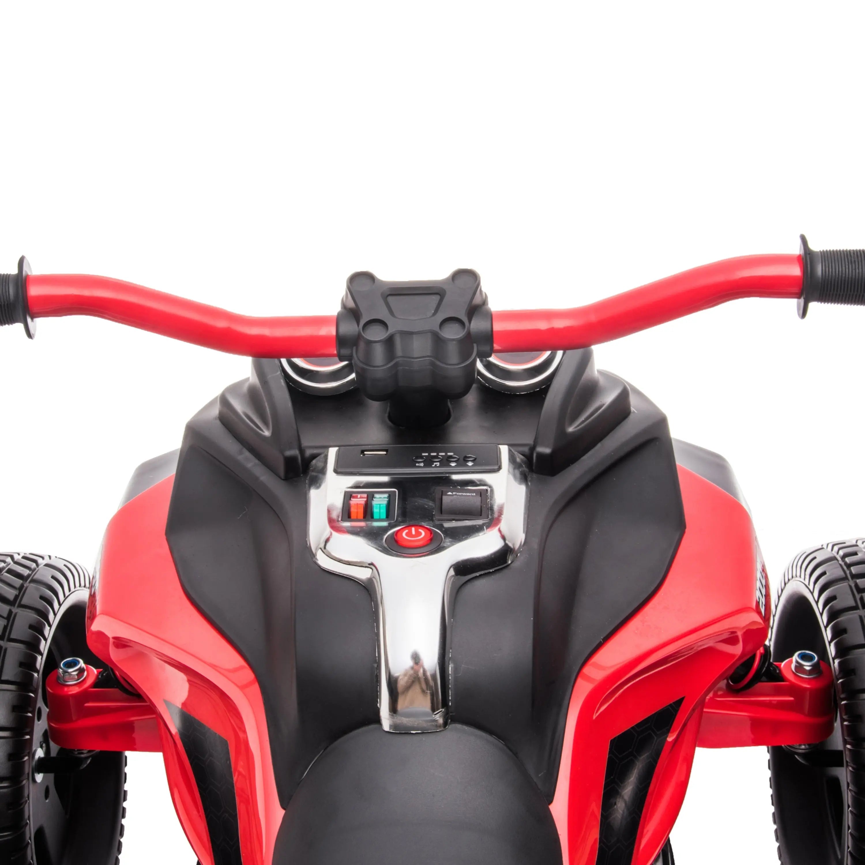  Freddo 24V Freddo Spider 2 Seater Ride-on 3 Wheel Motorcycle - Black - Bonton